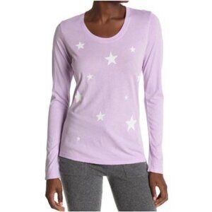 Sundry Women's NWOT Purple Lilac Star Print Long Sleeve T-Shirt Sundry 1/Small
